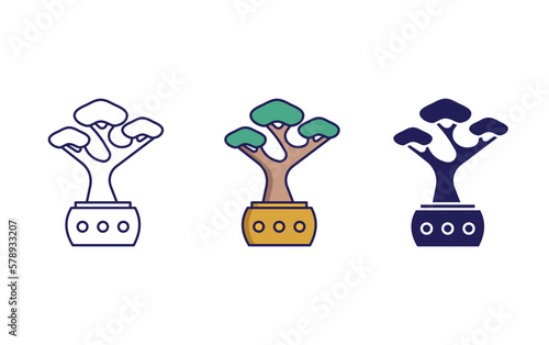 bonsai vector icon