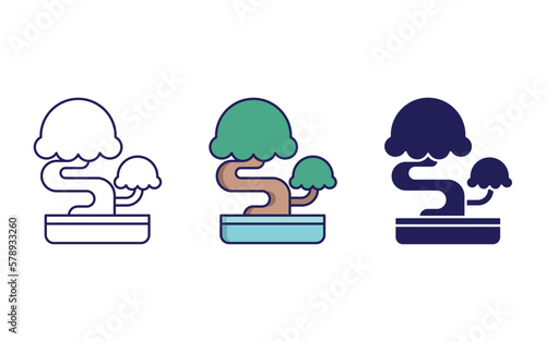 bonsai vector icon