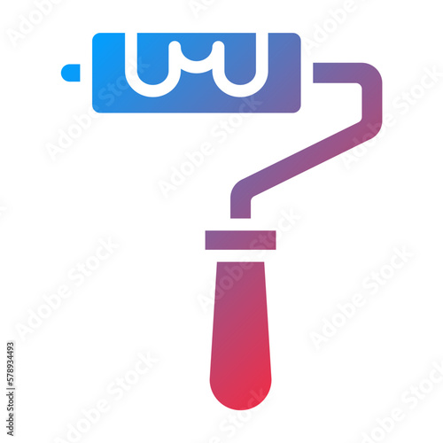 Vector Design Paint Roller Icon Style