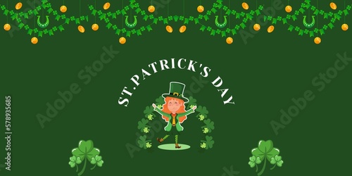 St. Patrick s Day Banner  posters  illustration