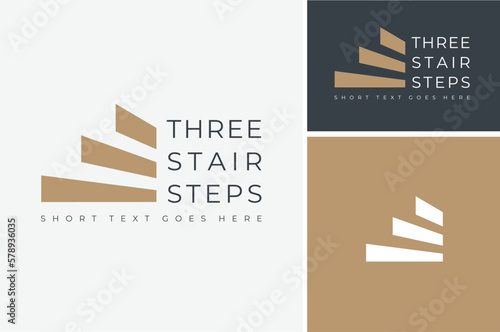 Leinwand Poster Classic Three Stair Steps Tread Silhouette for Staircase Architecture Interior B