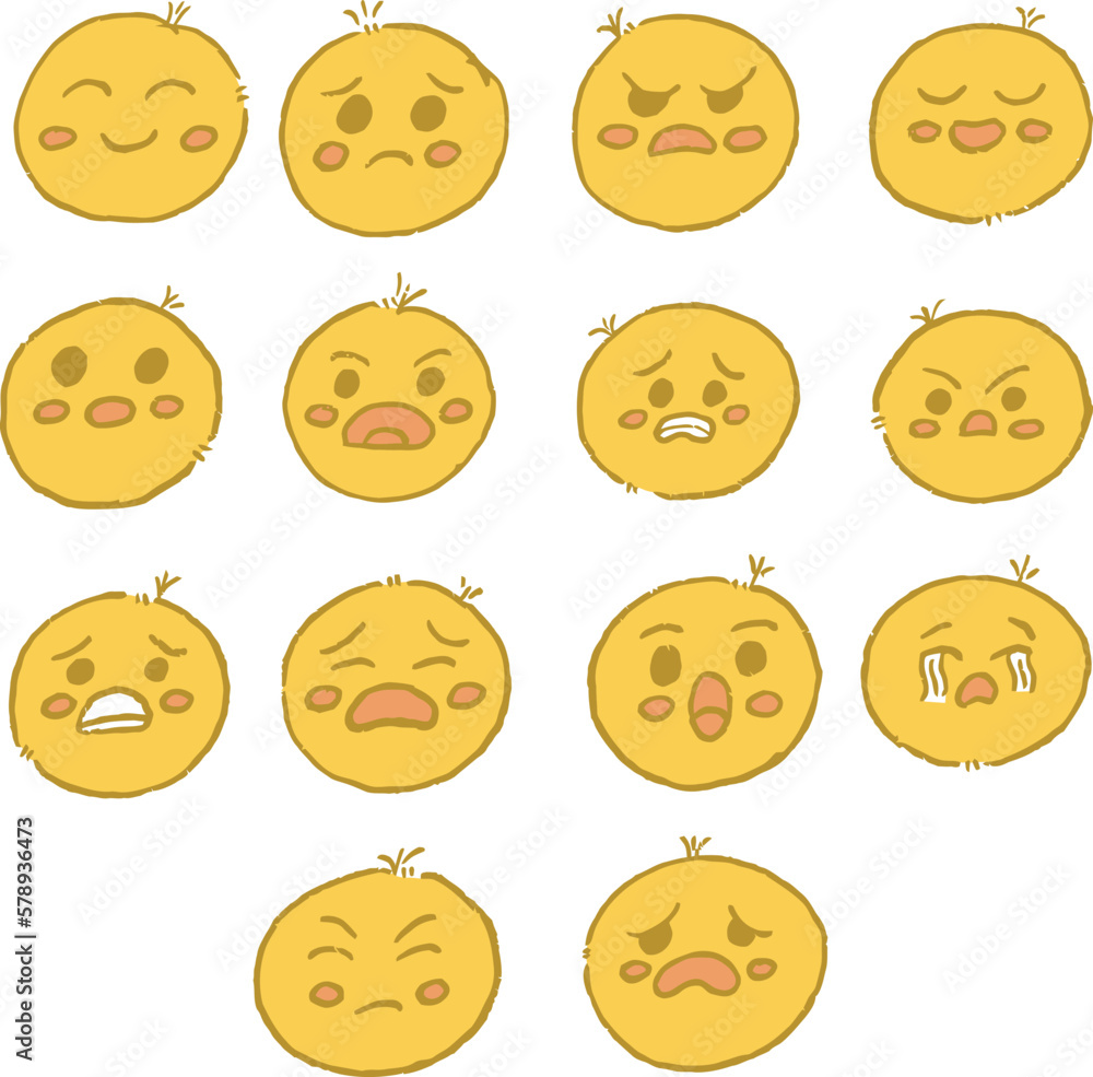 Cute Hand Drawn Emoji Set Cute Hand Drawn Emoji Set