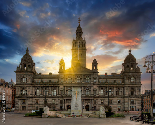 George Square of Glasgow, Scotland