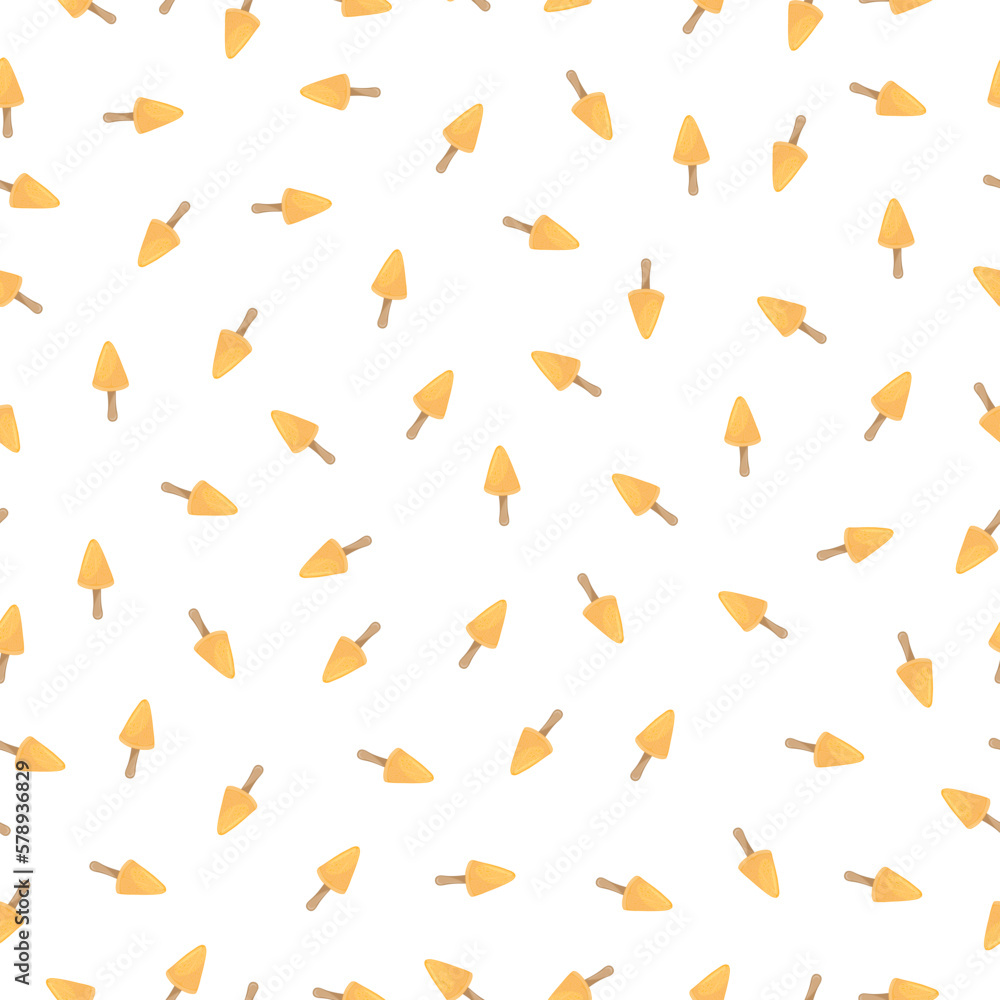 Obraz premium Hand-drawn Cute seamless pattern with orange ice cream. Can be used for wrapping paper, gift wrapping, textiles, etc.