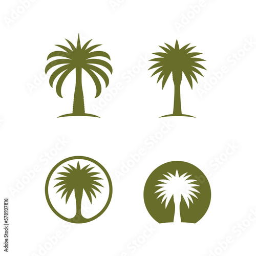 Dates tree palm logo