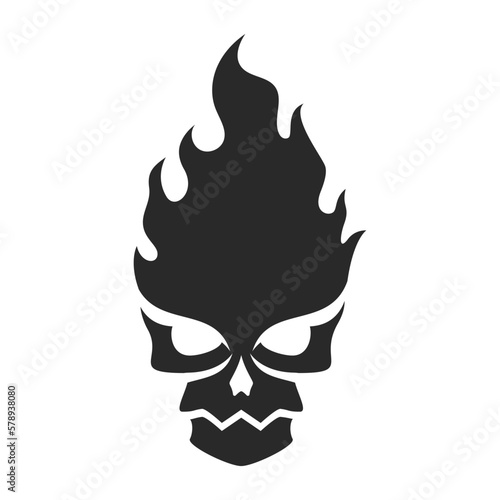 Skull logo icon vector