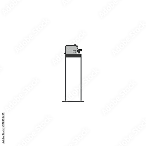 Disposable gas lighter isolated vector graphics