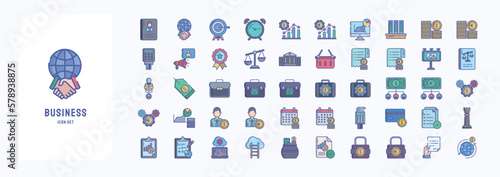 Banking business and finance icon set