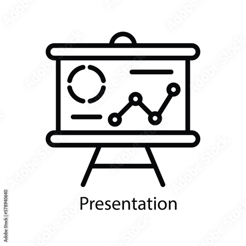 Presentation Vector Outline Icons. Simple stock illustration stock