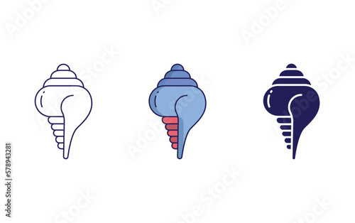 Conch shell vector icon