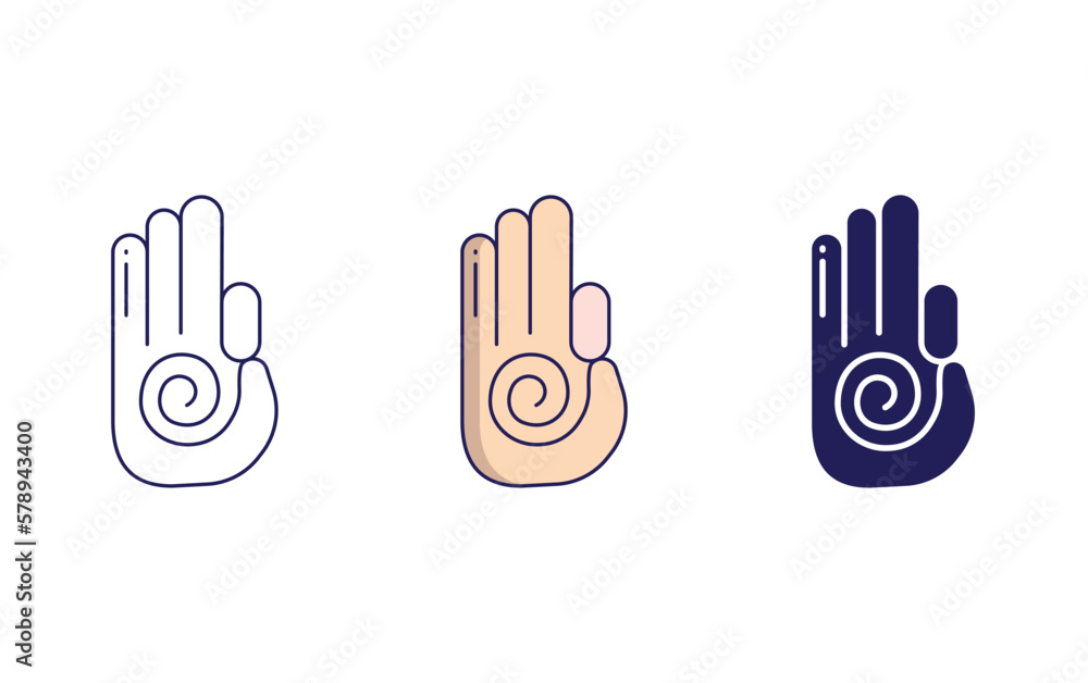 Fototapeta premium Hand vector icon