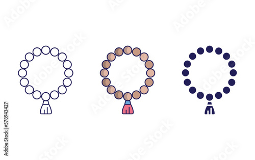 Japa Mala vector icon