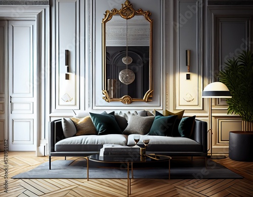 Elegant Parisian style livi...