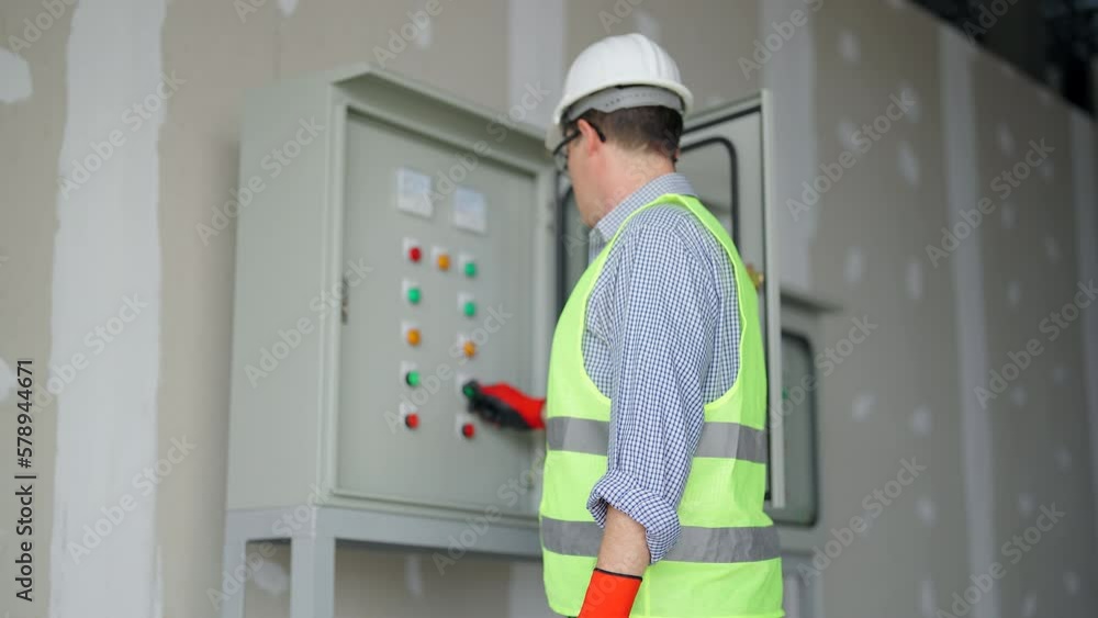 Engineer push (run) button on the control cabinet to start the machine. Engineer push (run) button on the control cabinet to start the machine.