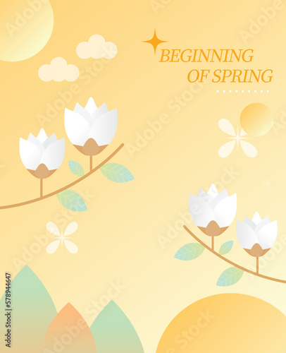 spring flower background illustration
