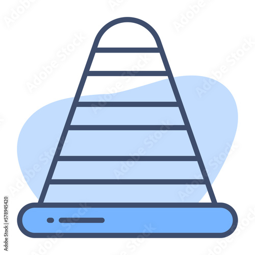 Traffic cone vector design in trendy style, easy to use icon