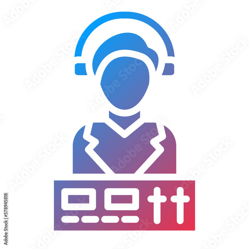 Vector Design DJ Icon Style