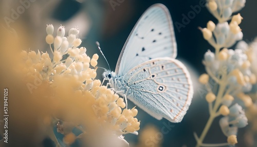 natural floral with butterfly on flower, Generative AI © Salsabila Ariadina