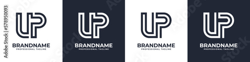 Simple UP Monogram Logo, suitable for any business with UP or PU initial.