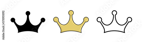 Vector illustration of set crowns.