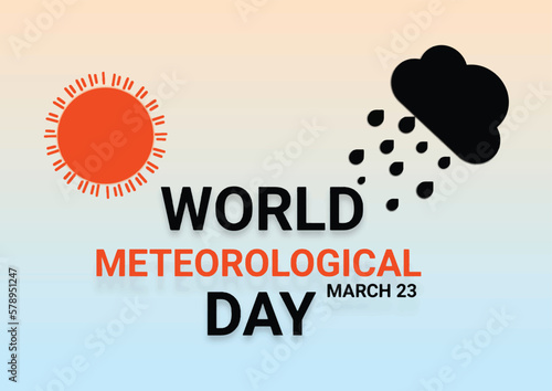 A beautiful vector Illustration on the theme World Meteorological Day