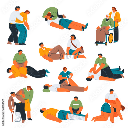 Medical help and emergency assistance situation
