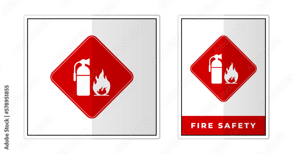 Fire safety red Sign Label Symbol Icon Vector Illustration Fire safety red Sign Label Symbol Icon Vector Illustration