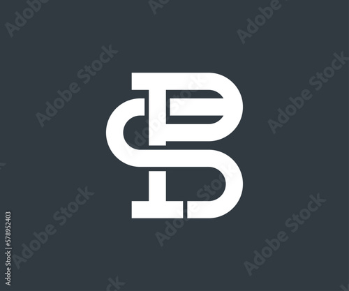 Monogram SP and PS logo vector design