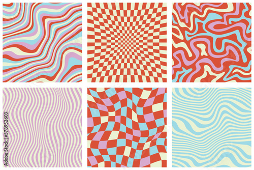 Psychedelic style of Abstract groovy background vector illustration