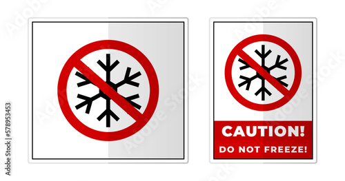 Do Not Freeze Sign Label Symbol Icon Vector Illustration