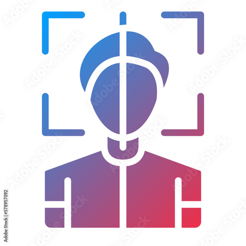 Vector Design Face Scanner Icon Style