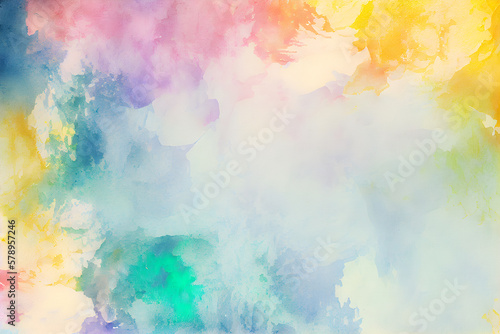 Atract watercolour background. Hand-painted background. AI Generativebs
