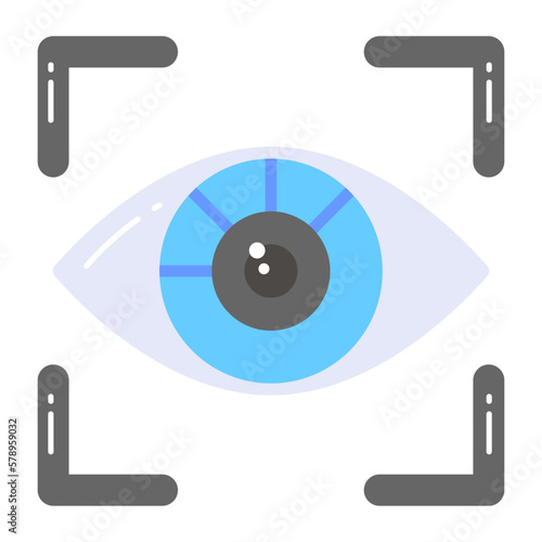 Amazing vector design of eye lock, retina scan icon