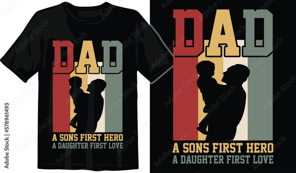 Obraz premium Best dad ever t-shirt design. Dad joke enthusiast t-shirt design. Father of the year t-shirt design. Proud dad of a child t-shirt design. World's greatest dad t-shirt design