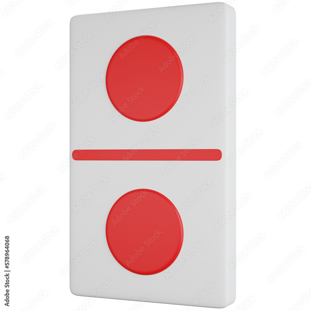 3D Icon Illustration One Eye Dominos