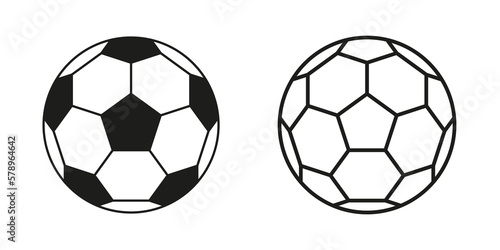 Soccer ball isolated on white. Football black and white color transparent background. 