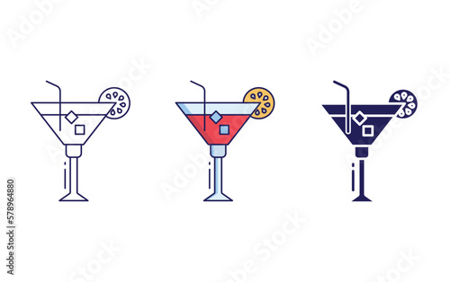 Cocktail vector icon
