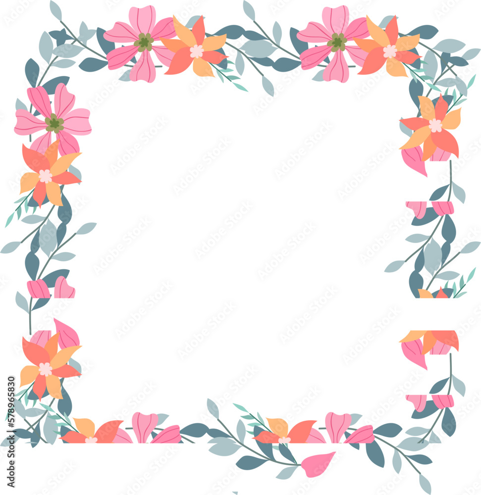Flower Frame Illustration