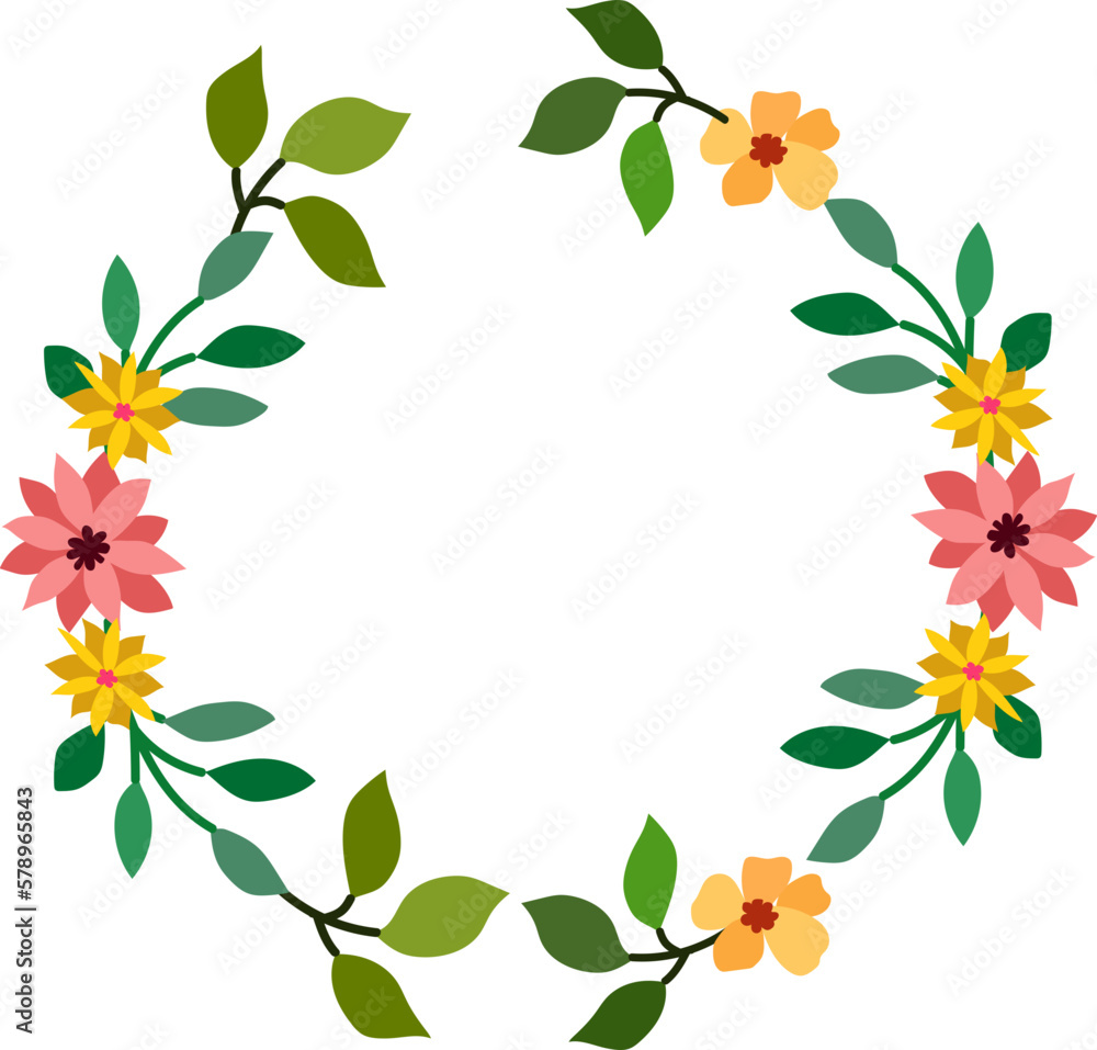 Naklejka premium Flower Frame Illustration