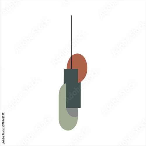 Modern lamp-shade electric illumination. Loft ceiling lights vector . Modern interior design illustration of lighting ceiling lamps.

