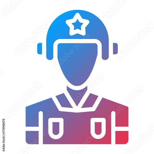 Vector Design Army Pilot Icon Style