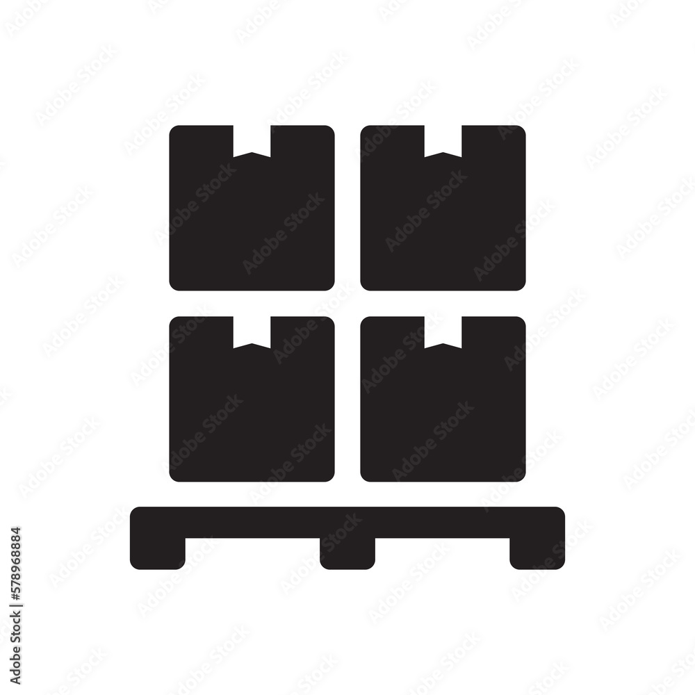 Pallet icon, cargo symbol vector illustration. Pallet icon, cargo symbol vector illustration.