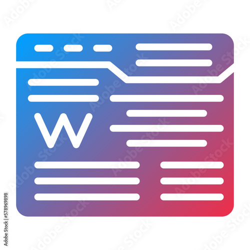 Vector Design Wikipedia Icon Style