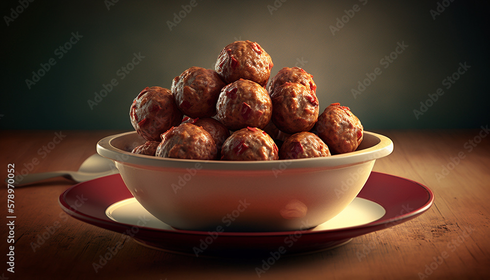 Meat balls food photography photorealistic detailed Meat balls food photography photorealistic detailed