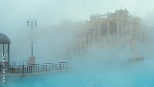 Szechenyi Baths in Budapest in winter, Hungary
