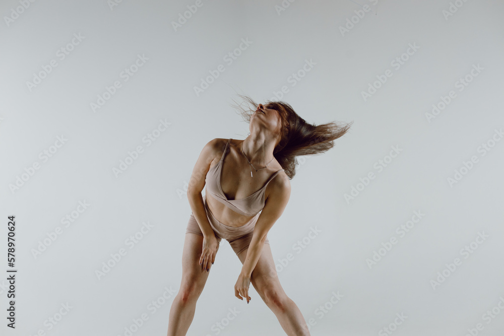 Young woman dancer dancing high heels dance Young woman dancer dancing high heels dance