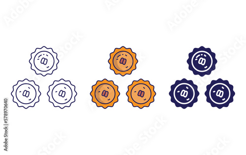 Butter tart vector icon