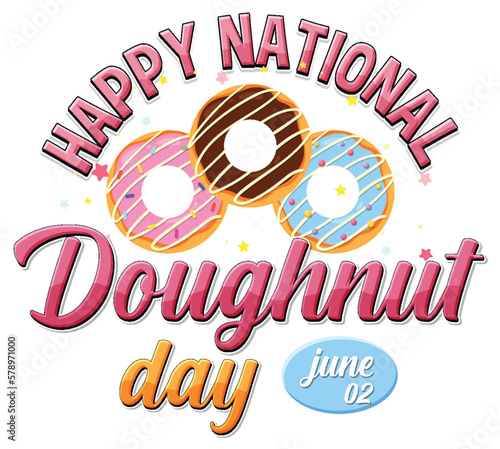 Happy doughnut day in June logo