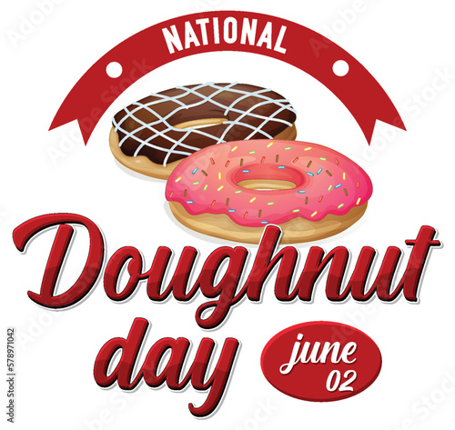 Happy doughnut day in June logo