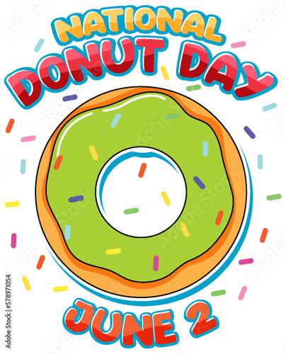 Happy doughnut day in June logo